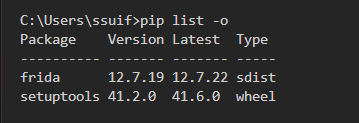 pip list upgrade