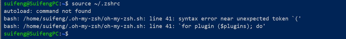 autoload: command not found